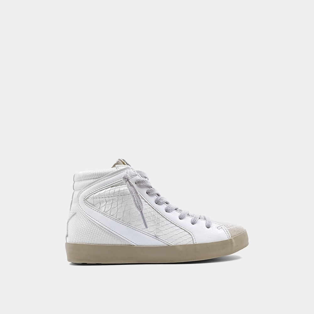 ROONEY White Basketball High-Top Sneakers